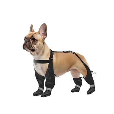 Namsan Bottes de pluie pour petit chien avec bretelles extensibles, réglables et imperméables, antidérapantes pour petits chiens, promenade dans la neige/trottoir chaud d'été, taille S