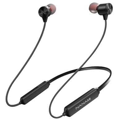 NANAMI Écouteurs Bluetooth 5.0 sans fil étanches IPX7 avec micro, écouteurs intra-auriculaires stéréo HiFi, CVC8.0 avec tour de cou magnétique, 15 heures de lecture pour la salle de sport