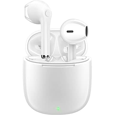 Yobola Écouteurs sans fil étanches IPX5 avec contrôle tactile, microphone intégré 5.1, 25 heures avec chargement USB-C et course à pied/fitness