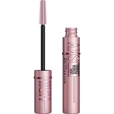 Mascara pour cils Maybelline New York Lash Sensational Sky High lavable, maquillage, formule volumatrice, allongeante, définissante, recourbante, multiplicatrice, très noire, 7,2 ml