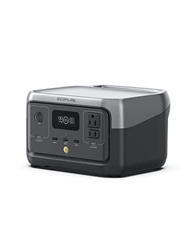 EF ECOFLOW RIVER 2 240 Centrale électrique portative, batterie LiFePO4 243 Wh, charge rapide en 1 heure, 2 prises c.a. avec surtension jusqu'à 600 W, pour camping en plein air, VR et maison