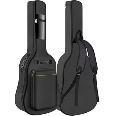 GLEAM Housse de transport pour guitare – Rembourrage en éponge de 5 mm pour guitare de 99 à 104 cm – Étanche – Noir