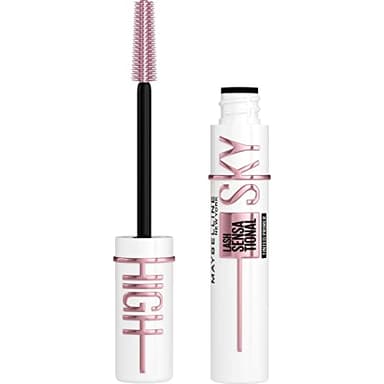 Maybelline New York Lash Sensational Sky High Apprêt à cils infusé au sérum pour mascara, allongement, épaississement, teinté et lavable, noir doux, 0,8 ml, 1 coup