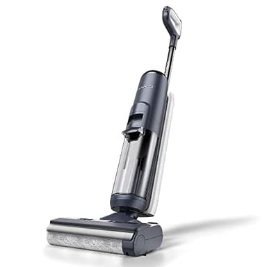 Tineco Floor ONE S5 Aspirateur sec/humide sans fil intelligent et serpillière – Affichage numérique, longue durée d'utilisation – Pour saletés collantes, poils d'animaux – Format compact – Bleu