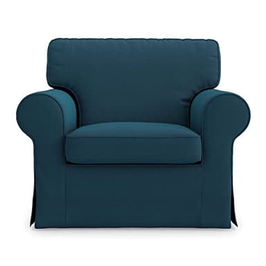 FMCTL Ektorp Housse de rechange pour fauteuil IKEA (océan foncé)