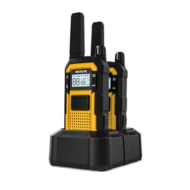 Retevis RB48 – Lot de 2 radios bidirectionnelles robustes, étanches IP67, résistantes aux chocs, aux vibrations, USB-C, SOS, 2000 mAh, NOAA, radios bidirectionnelles pour chantiers de construction,