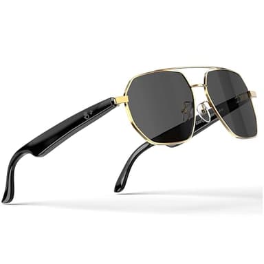 Lunettes intelligentes AI pour homme et femme, traduction IA avec 164 langues, lunettes de soleil intelligentes avec chat GPT assistant vocal GPT/appel Bluetooth, lunettes multifonctionnelles pour