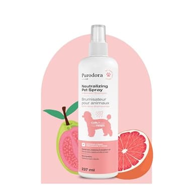 Between-Bath Spray éliminateur d'odeurs pour animaux de compagnie 250 ml | Éliminateur d'odeurs de chien sans rinçage avec baobab et huile d'olive pour une fourrure brillante | Éliminateur d'odeurs au