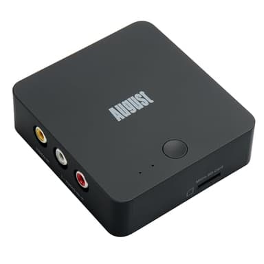 August VGB400 Carte d'acquisition vidéo sans PC – Transfert vidéo VHS vers conversion numérique, lecteur DVD, caméscope via RCA/Péritel – Commandes simples avec sortie HDMI, enregistrement vers micro