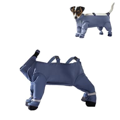 Bottes imperméables pour chien - Bottes à bretelles réglables pour chien - Antidérapantes et résistantes à la saleté - Chaussures de pluie pour l'hiver - Pour la promenade dans la neige et les