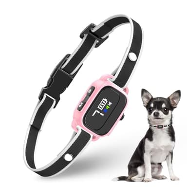 RICIVI Collier anti-aboiement pour petits chiens, pas de choc, collier anti-aboiement avec 7 sensibilités, 3 modes réglables bip et vibration, étanche IP67 – Collier anti-aboiement efficace et humain