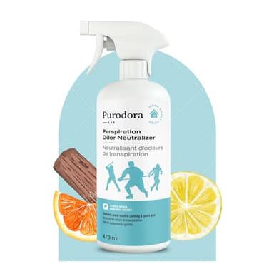 Purodora Lab – Désodorisant entièrement naturel et écologique, pour sac et chaussures de sport, chapeaux, gants, casques, bottes, patins, etc., spray (500 ml, 0,45 kg, parfum d’agrume)