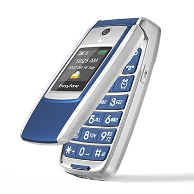 Easyfone T300 4G Téléphone portable à rabat pour personnes âgées, grand bouton, son clair facile à utiliser, bouton SOS, numérotation rapide photo, batterie 1500 mAh et station de charge