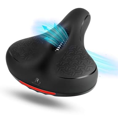 Siège de vélo confortable pour homme et femme avec mousse à mémoire de forme souple – Ventilation du flux d'air, absorption des chocs, imperméable, facile à installer, siège de vélo idéal pour vélos