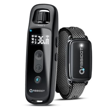 ABBIDOT Collier de dressage à électrochocs pour chien avec télécommande, 1005,8 m – 88 modes de dressage, 15 niveaux, modèle étanche pour chien de petite, moyenne, grande taille (6,8 à 54,4 kg)