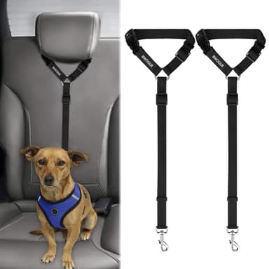 Bwogue Lot de 2 sangles de sécurité réglables en nylon pour chien et chat