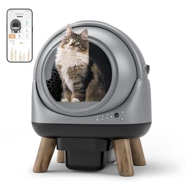 ZHMZ G1 Bac à litière automatique pour chat avec grande ouverture/contrôle des odeurs/double protection de sécurité