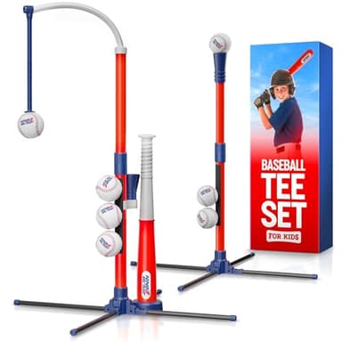 Ninja Blast Ensemble de balles de baseball pour enfants – Cadeau d'anniversaire pour garçon de 5 ans – T-shirt de batteur de baseball – Ensemble de balles en T pour tout-petits de 3 à 5 4 à 6 ans – Jouets pour enfants de 3, 4, 5, 6 ans – Jouets d'extérieur pour tout-petits