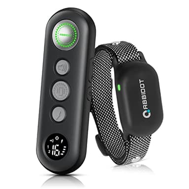 ABBIDOT – Petit collier électrique pour chiens (3,6 à 54,4 kg) – Collier de dressage étanche avec télécommande pour chiens de petite, moyenne et grande taille – 900 m