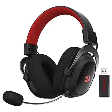 Redragon H510 PRO Zeus-X RGB Casque de jeu sans fil – Son surround 7.1 – Pilotes audio de 53 mm en mousse à mémoire de forme avec coque en tissu durable – Casque multi-plateformes – Alimenté par USB