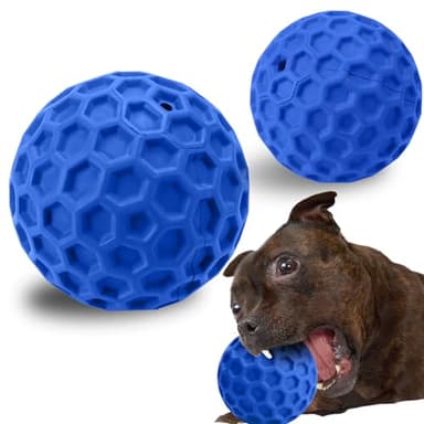 FAMALL Lot de 2 balles pour chien agressifs, jouets indestructibles pour chiens agressifs, jouets interactifs pour soulager l'anxiété