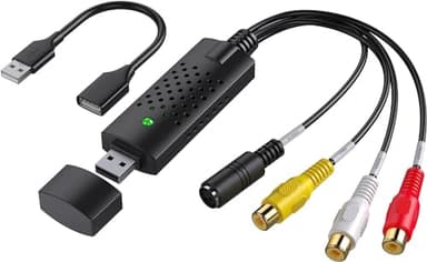 DIGITNOW Carte de capture vidéo, adaptateur USB 2.0, adaptateur audio VHS VCR TV vers DVD pour PC Windows