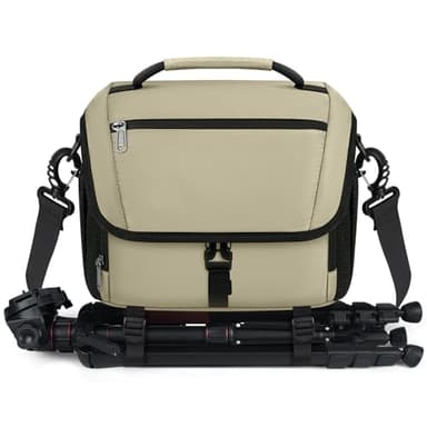 Sac professionnel pour appareil photo reflex numérique avec housse de pluie imperméable, Kaki, Tous les jours