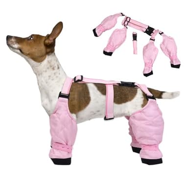 ROWCES Bottes de neige pour chiens de petite et moyenne taille, imperméables, antidérapantes, avec sangle auxiliaire