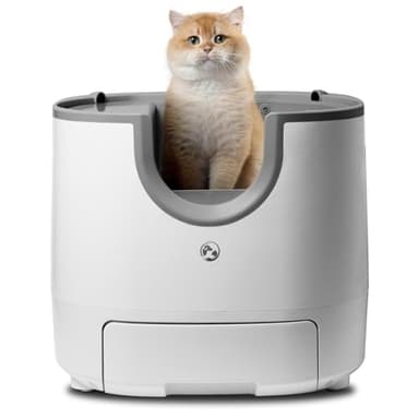 Furoomatepet Litière automatique pour chat – Autonettoyante avec capteurs de sécurité, design ouvert pour maisons multi-chats, nettoyage de grande capacité