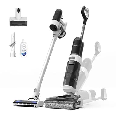 Tineco Floor ONE Switch S6 Aspirateur extensible pour sec/humide, multifonction, 180 °, design anti-nœuds, autonettoyant, autonomie de 65 minutes, nettoyage à double bord