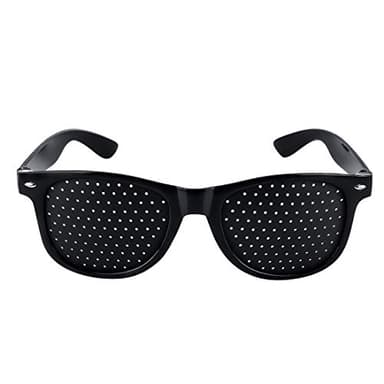 Lunettes de correction de la vue en plastique - Lunettes d'entraînement pour la relaxation des yeux - Noir, Noir/blanc