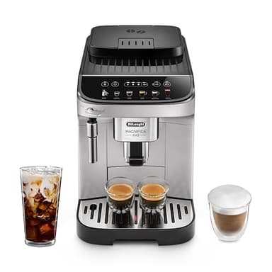 De’Longhi – Magnifica Evo – ECAM29043SB – Machine à expresso et à café automatique avec mousseur à lait manuel pour latte, cappuccino, café glacé, broyeur intégré