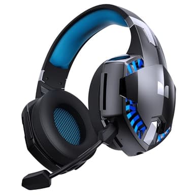 Monster Mission 300 Casque de jeu sans fil, 2,4 GHz/Bluetooth, faible latence, stéréo, reconnaissance de l'emplacement audio, autonomie de la batterie 48h, convient pour PS5, PC, PS4 et autres