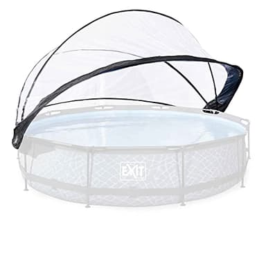 EXIT Toys Housse de piscine ronde de 3,7 m multifonctionnelle pour tout temps, dôme de piscine pour piscines extérieures, compatible avec les piscines à cadre Clean & Warm