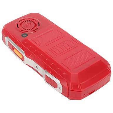 Téléphone portable robuste 2G 3D Big Senior 7,1 cm écran HD double carte téléphone robuste avec lampe de poche (noir) (rouge)