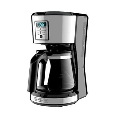 BLACK+DECKER Cafetière programmable 12 tasses en acier inoxydable CM1231SC