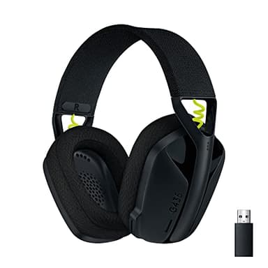 Logitech G Casque de jeu sans fil Bluetooth 435 Lightspeed - Casque supra-auriculaire léger, micros intégrés, batterie 18 h, compatible avec Dolby Atmos, PC, mobile - Noir