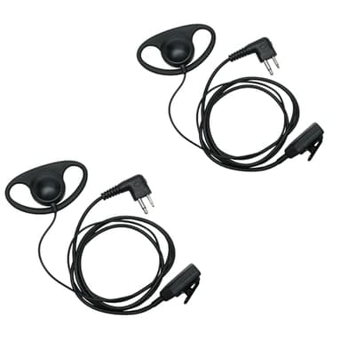 BVMAG Lot de 2 écouteurs en forme de D avec micro PTT compatibles avec Motorola CP200 CP200D CP185 CLS1410 CLS1110 BPR40 DTR410 PR400 RMU2040 Talkie-walkie radio bidirectionnelle