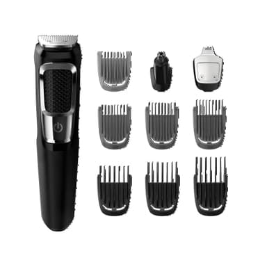 Philips MG3750/10 Multigroom Series 3000 sans fil avec 10 accessoires de coupe, lithium-ion et sac de rangement