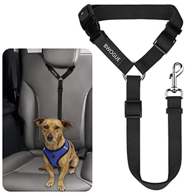 BWOGUE Ceintures de sécurité réglables pour animal domestique pour chien et chat, appuie-tête de voiture (1 paquet)