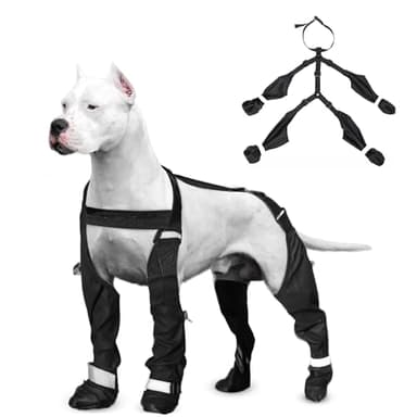 Bottes imperméables pour chien avec bretelles réglables, sangles réfléchissantes pour la sécurité nocturne, bottes de randonnée pour chien, chaussures de protection élégantes pour animaux de compagnie