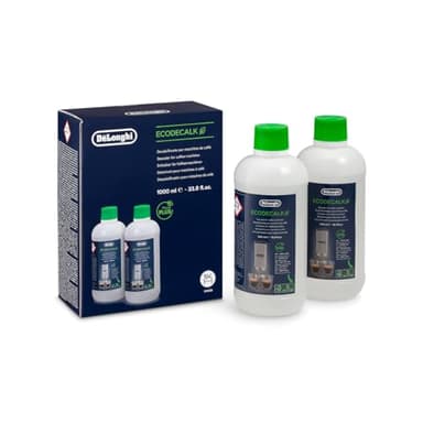 De'Longhi Eco Détartrant – 2 flacons de 500 ml, transparent