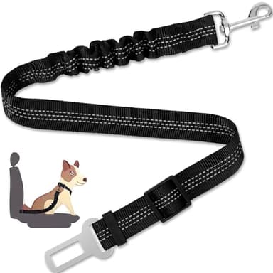 NCMAMA Ceinture de sécurité pour chien pour voiture, ceinture de sécurité réglable pour chien, ceinture de sécurité en nylon pour animal domestique pour voyage