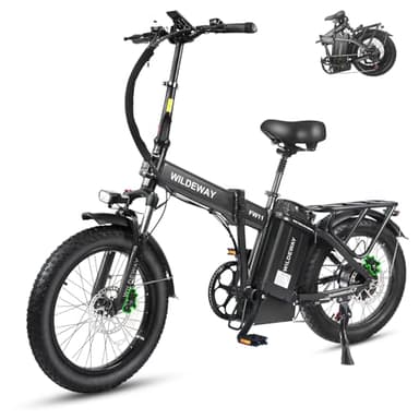 Vélo électrique 1536 Wh 50,8 x 7,6 cm pour adultes, femmes et hommes, 145 km longue portée, vélo électrique pliable 750 W, vélo de ville 45 km/h UL2849 (FW11 Pro avec freins hydrauliques, noir