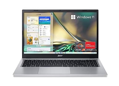 Acer Aspire 3 Ordinateur portable FHD 15,6", AMD Ryzen 3 7320U, carte graphique Radeon™, 8 Go de RAM, SSD 128 Go, Windows 11 Familial en mode S