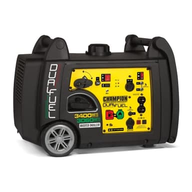 Champion Power Equipment Générateur onduleur portable à double carburant de 3400 W avec démarrage électrique