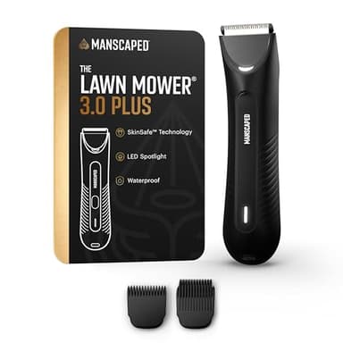 MANSCAPED The Lawn Mower 3.0 PLUS Tondeuse à poils d'aine et de corps – Lame de tondeuse SkinSafe mise à jour, toiletteur étanche humide/sec, rechargeable par USB-C, rasoir à bille sans fil pour homme