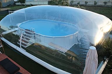 Tente gonflable en TPU pour piscine hors sol avec souffleur/pompe (taille : 4 x 3 x 2,5 m)
