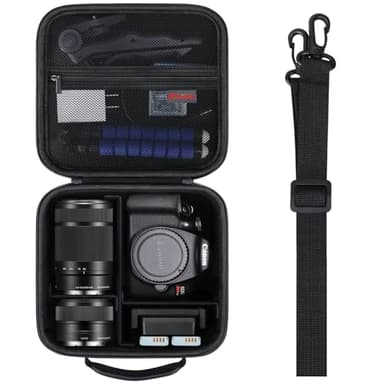 Elonbo Sacoche de transport pour appareil photo reflex numérique Canon EOS RP/Canon EOS Rebel T7/T6 et Canon EOS R50/R100/R5/R5 Mark II/R6 Mark II/R7/R8 Camera/90D/ T8i/T5/5D Mark IV, support trépied