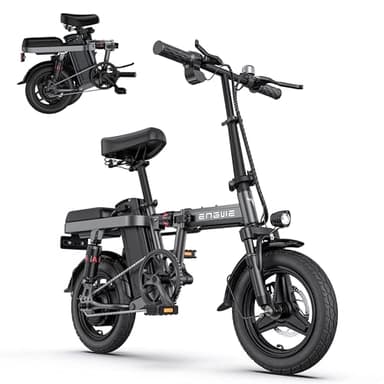 ENGWE Vélo électrique pliable pour adultes et adolescents, vélo électrique de 35,6 cm, mini vélo électrique avec moteur de crête de 600 W, batterie amovible de 48 V 10 Ah, maximum 42 km/h, 60 km (bleu